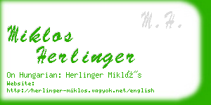 miklos herlinger business card